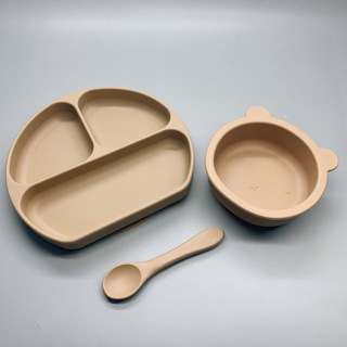 Set ăn dặm silicon 3 chi tiết