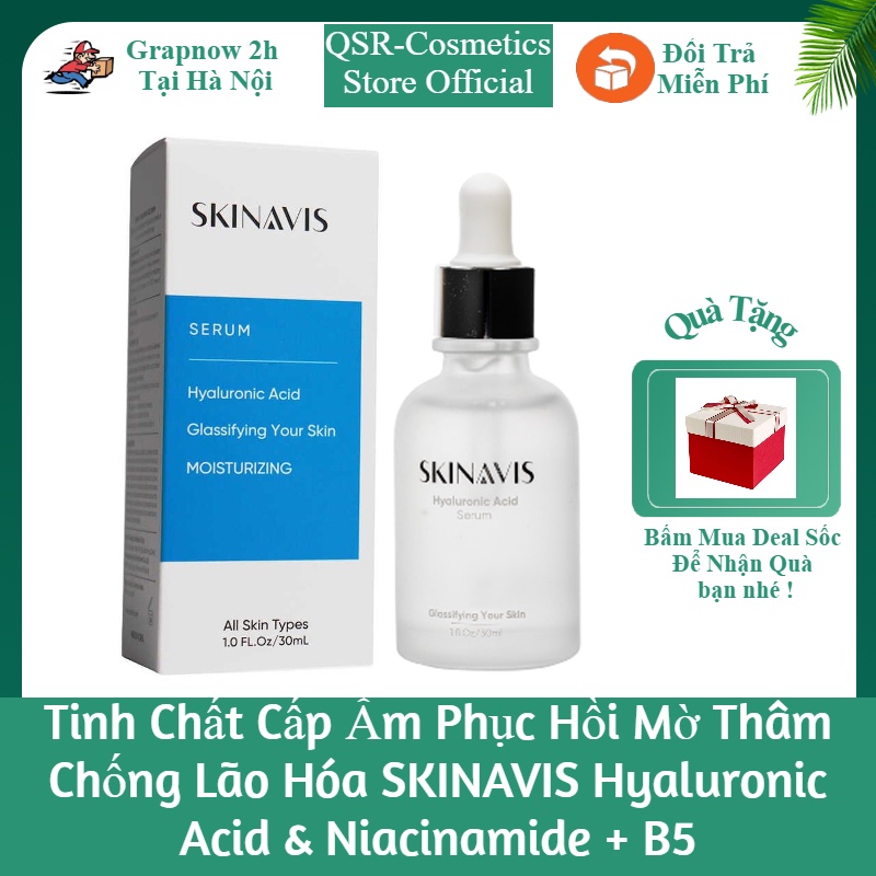 Serum SKINAVIS Tinh Chất Cấp Ẩm Phục Hồi Mờ Thâm Chống Lão Hóa SKINAVIS Hyaluronic Acid & Niacinamide + B5