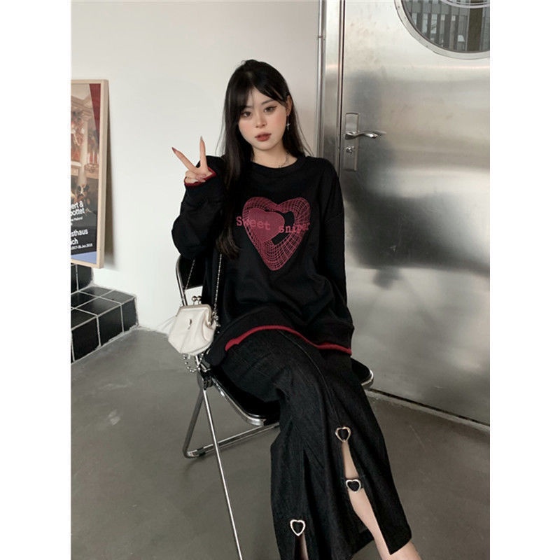 Quần Jean Đen Xẻ Tà Hình Trái Tim Thời Trang Mùa Hè Cho Nữ