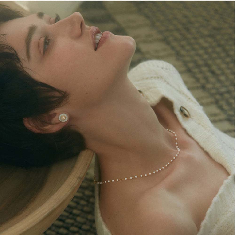 Vòng Cổ Choker Đính Ngọc Trai Giả Thời Trang Cho Nữ