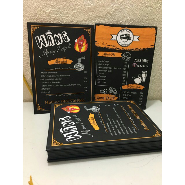 Nhận in menu bìa dày In Bạch Dương