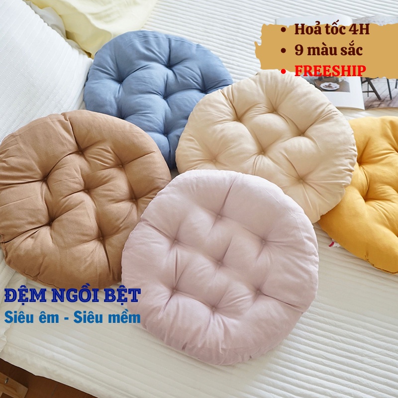 Nệm Ngồi Bệt Đệm Tròn Kiểu Nhật Bông Dày Dặn Dùng Lót Ghế Phòng Trà NOBITA OFFICIAL