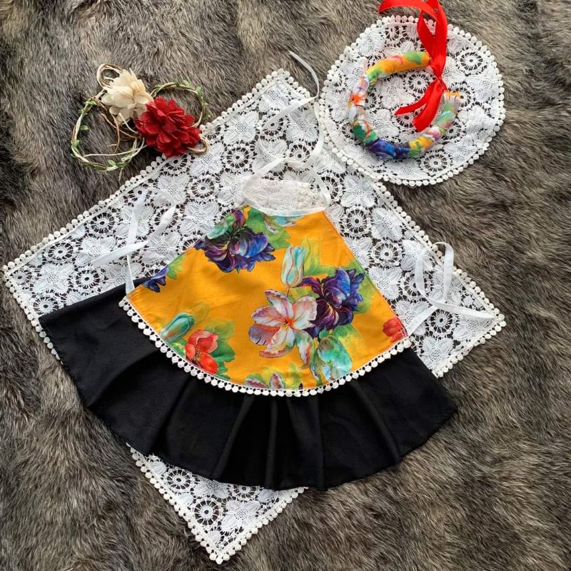 (Set 3) Áo yếm lụa + chân váy + mấn, Size Lớn cho bé từ 15-28kg - Hàng thiết kế - Ảnh thật shop chụp