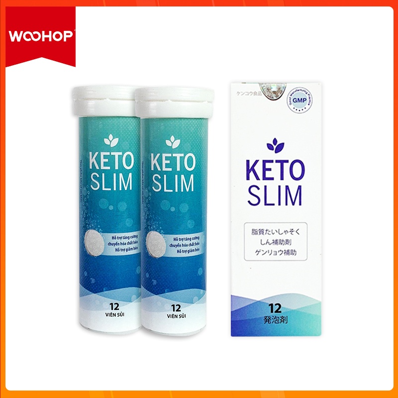 WooHop 2 hộp Giảm Cân Cấp Tốc Kento Slim - Viên Sủi Đốt Mỡ An Toàn, Hiệu Quả, Detox Đẹp Da