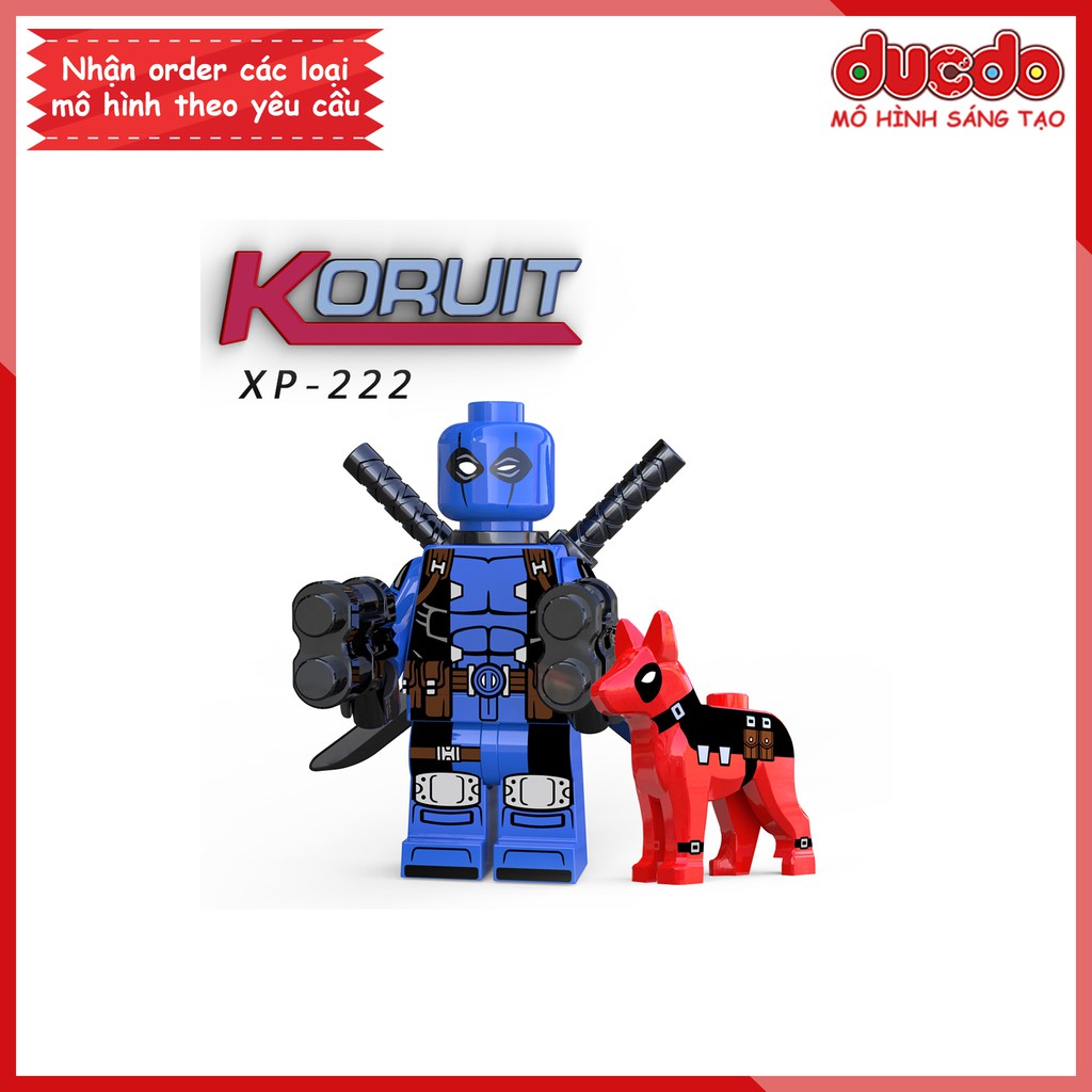 Minifigures quái nhân Deadpool kèm chó mới nhất - Đồ chơi Lắp ghép Xếp hình Mini Mô hình KORUIT KT1030