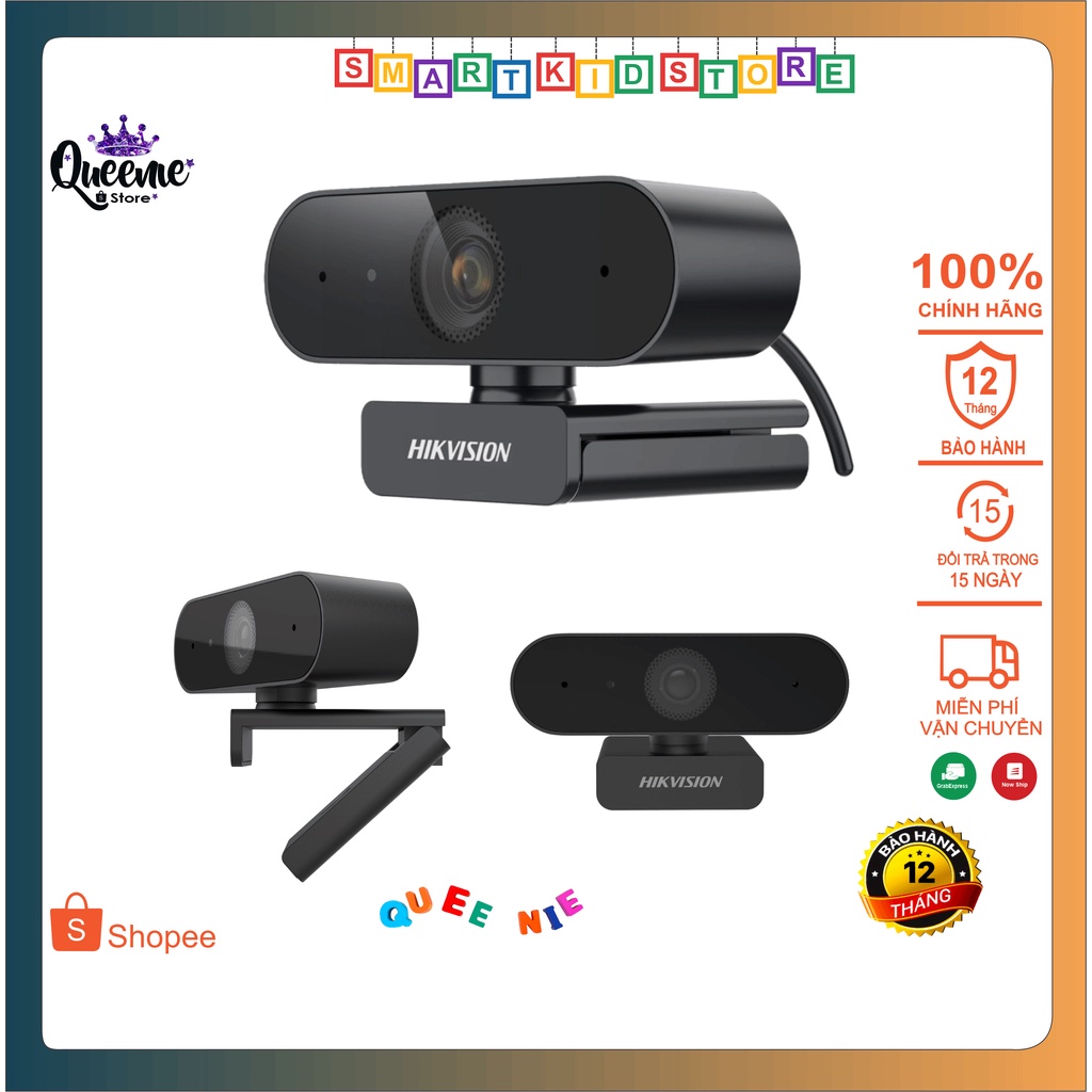 Webcam Máy Tính PC Chính Hãng HIKVISION DS-U02 Full HD 1080p Có Míc Chuyên Dụng Cho Livestream, Học Và Làm Việc Online