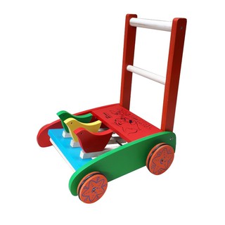 Xe Tập Đi Bằng Gỗ 3 Con Gà Cao Cấp Cho Bé Yêu