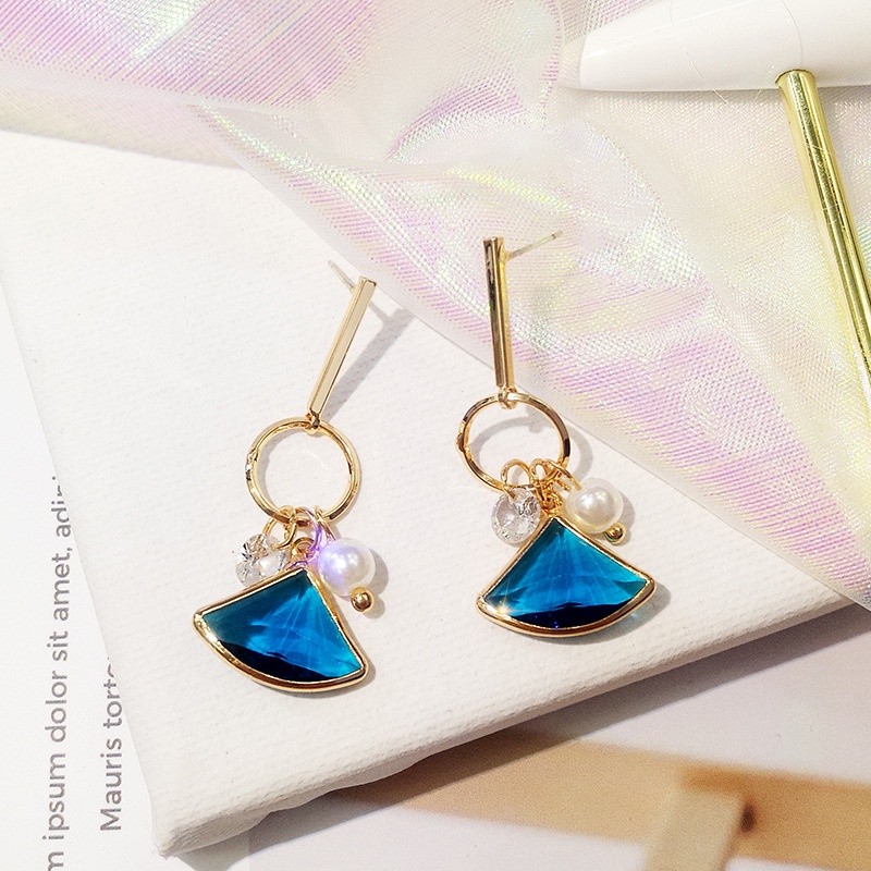 Bông Tai Dáng Dài Đính Ngọc Trai Nhân Tạo Thời Trang Hàn Quốc