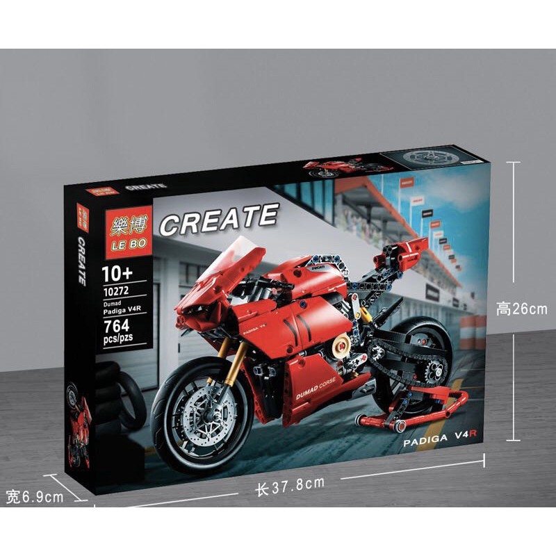 Đồ chơi xếp hình Lego Technic Ducati Panigale V4 R Xe máy PKL 764 chi tiết