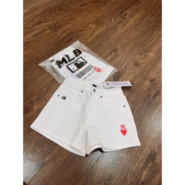 Quần short jean trắng co giãn