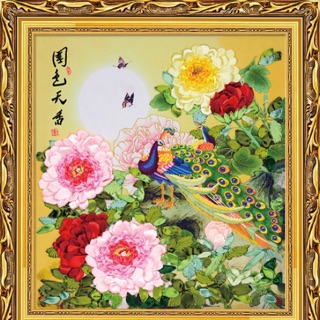 Tranh thêu ruy băng 70x65cm