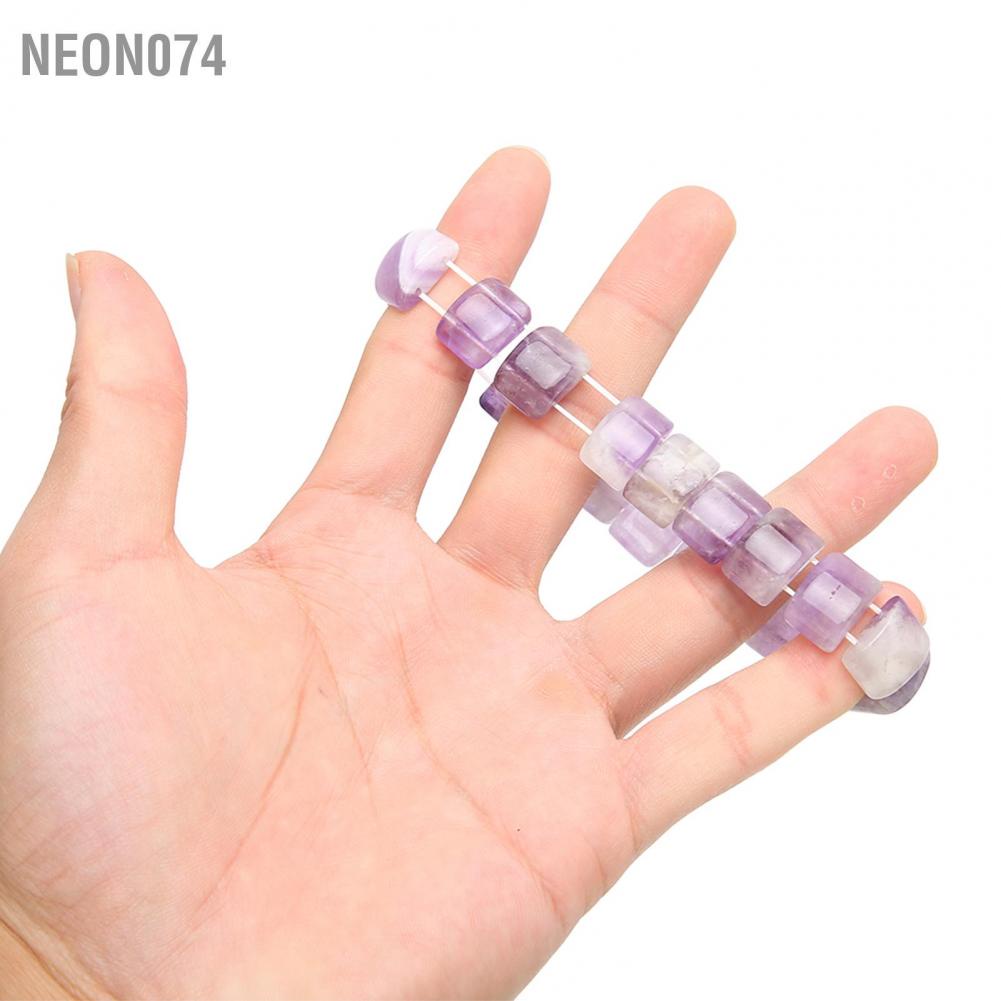 Neon074 Neon074 Vòng tay thạch anh tím Màu hỗn hợp Hoàn toàn tự nhiên pha lê có độ đàn hồi cao cho lễ kỷ niệm tiệc