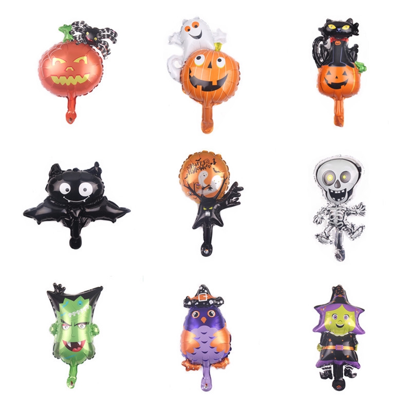 Bong bóng 16inch hình đầu lâu nhện trang trí halloween