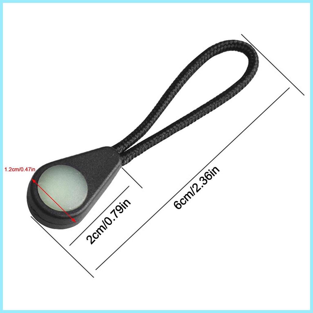 Móc Khóa Kéo Có Dây Kéo Phát Sáng Trong Tối Siêu Sáng Cho Áo Khoác/ Áo Khoác Ba Lô Và Lều Có Khóa Kéo