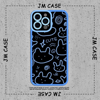 Ốp lưng iphone samsung xiaomi oppo cạnh vuông JM CASE Gấu xanh cute