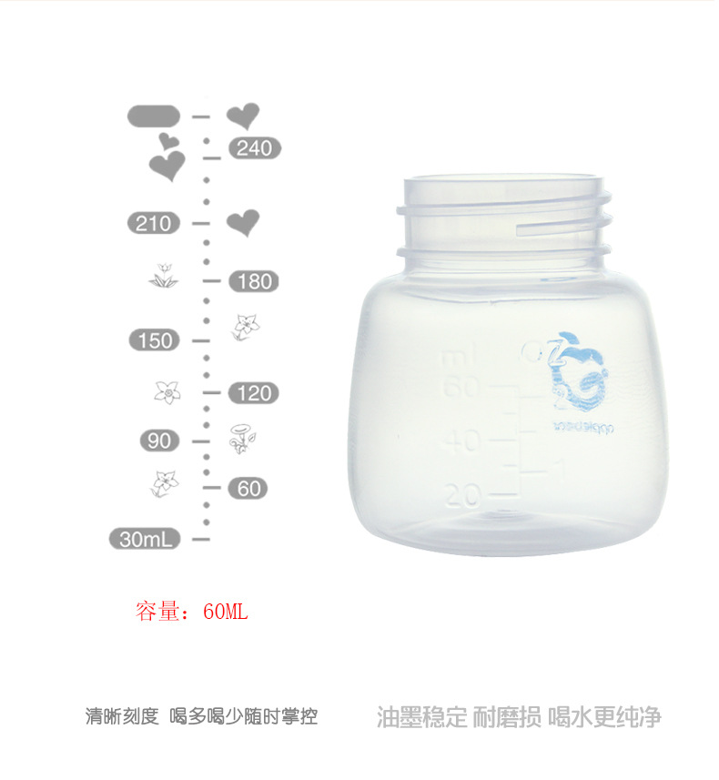 Bình sữa 60ml (2Oz) cho bé có thể mang đi mọi nơi