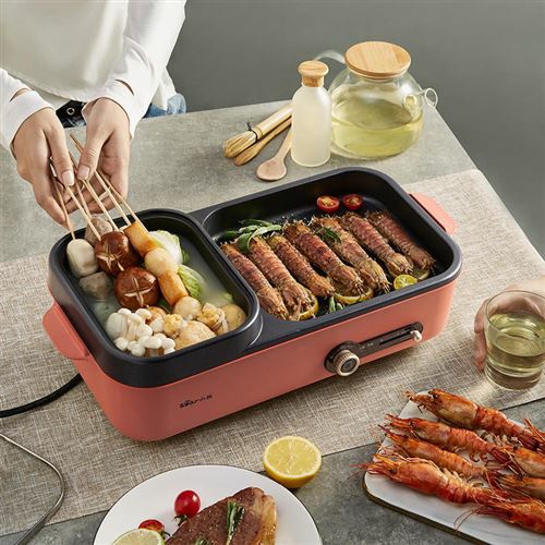 Bếp Nướng Kèm Lẩu Mini 2In1 Thương Hiệu BEAR DKL-C12D1