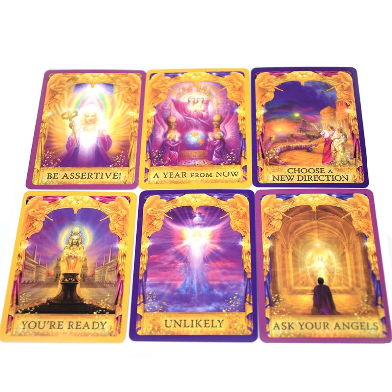 Bộ bài tarot Angel Answers 44 lá tiên tri toàn bộ tiếng anh cho tiệc bạn bè gia đình