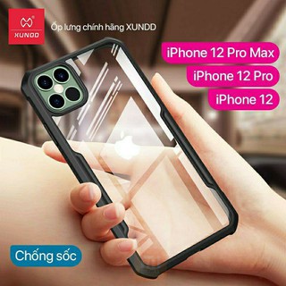 Ốp lưng XUNDD iPhone 12 / Mini / 12 Pro / Max, Mặt lưng trong, Viền TPU, Chống sốc