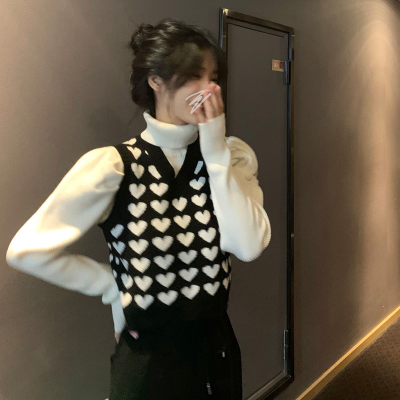 Áo dệt kim không tay phong cách Hàn Quốc xinh xắn dành cho nữ