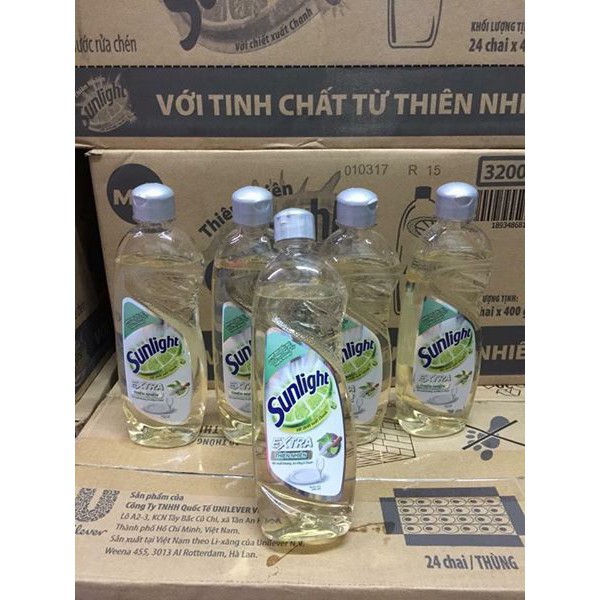 Nước rửa chén Sunlight 400ml date mới