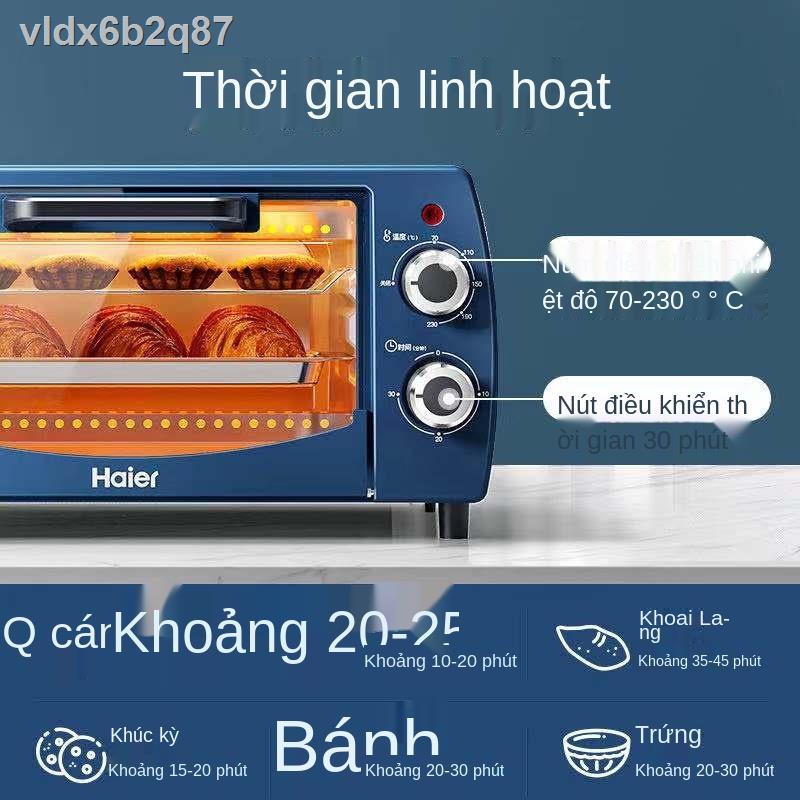 ☑Haier lò nướng điện gia dụng tự động đa chức năng để bàn bánh nhỏ nướng bánh mini máy sấy hoa quả hai lớp