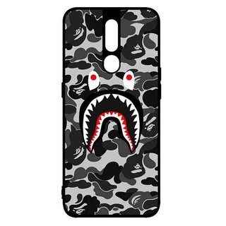 Ốp Lưng Oppo F11 Pro - Bape Xám Đen