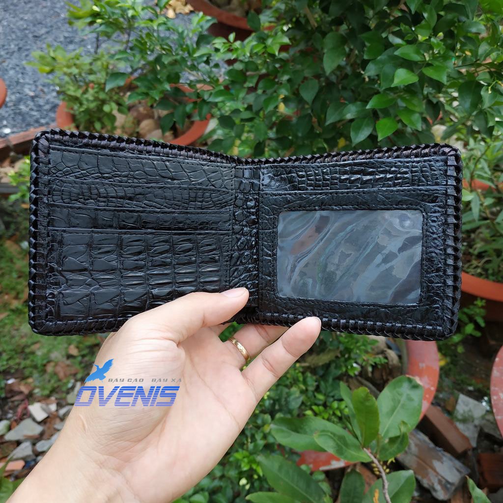 Siêu Phẩm Ví Cá Sấu 2 Mặt Đan Thủ Công