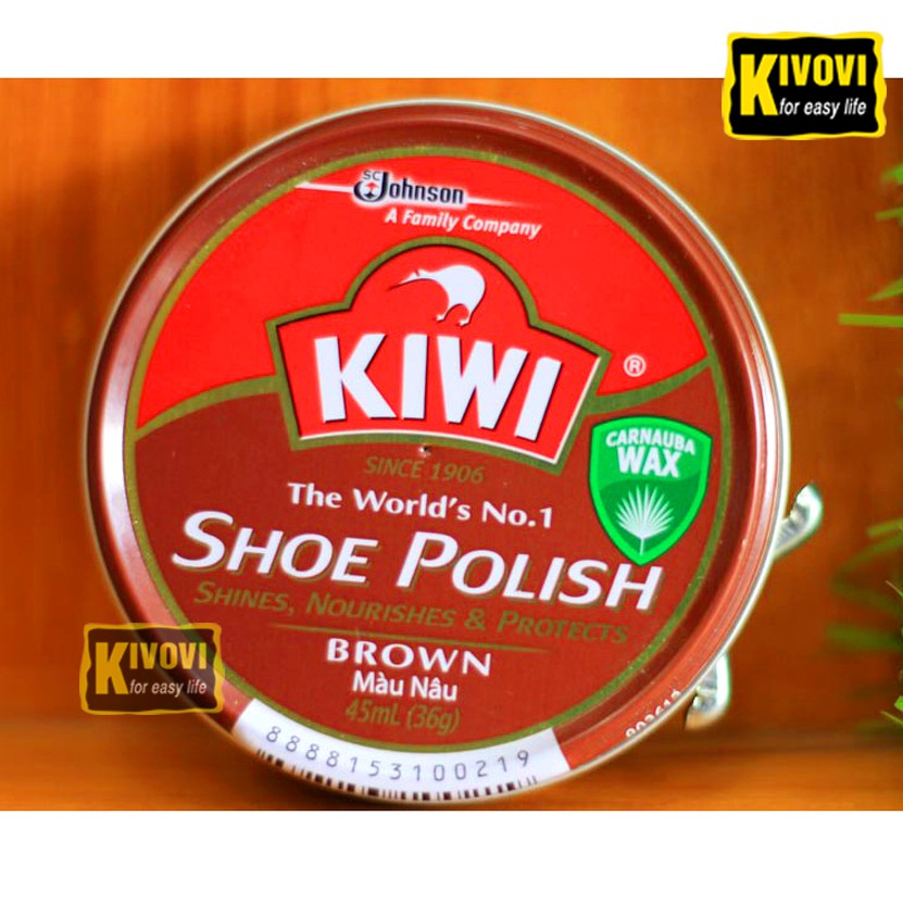 Xi Đánh Giày Màu Nâu Kiwi - Sáp Đánh Bóng Giày Da - Si Đánh Giầy - Sáp Lau Giày Đánh Bóng Giày Da - Kivovi