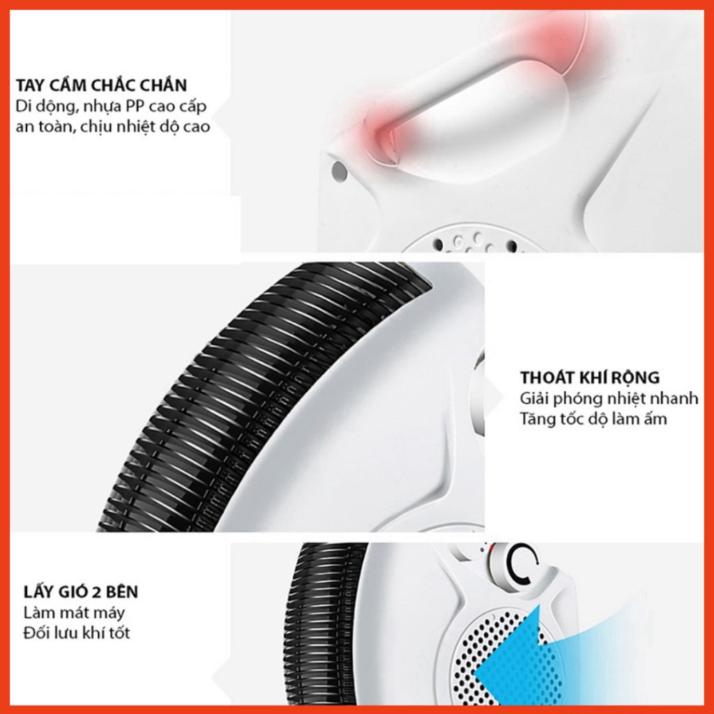 Quạt sưởi cho bé, máy sưởi mini hai chế độ MG-01, an toàn nhỏ gọn, tiện sử dụng