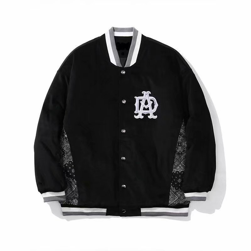 Áo khoác bóng chày nam thêu chữ thời trang cho nam và nữ simple retro bomber dày dặn unisex jacket Couple top coat