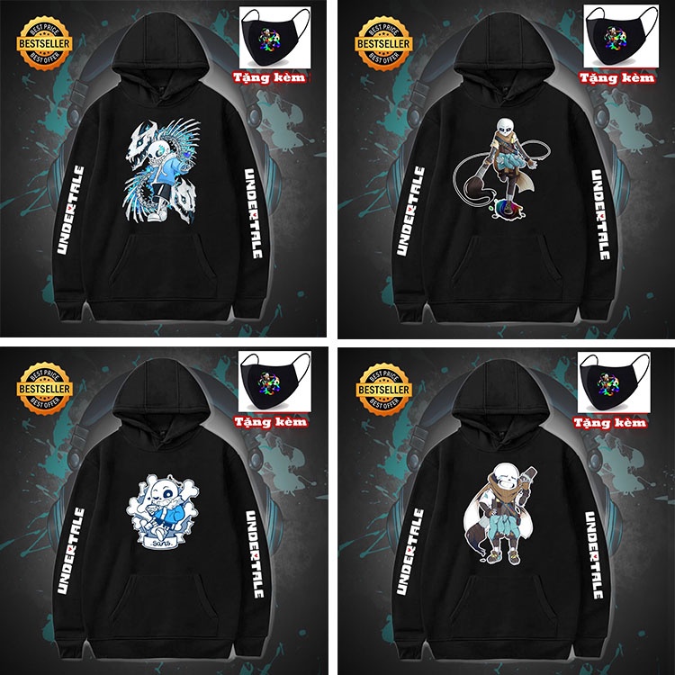 BST 10 Mẫu Áo Hoodie Sans Undertale - áo thun khẩu trang in hình sans sieu chất 💖