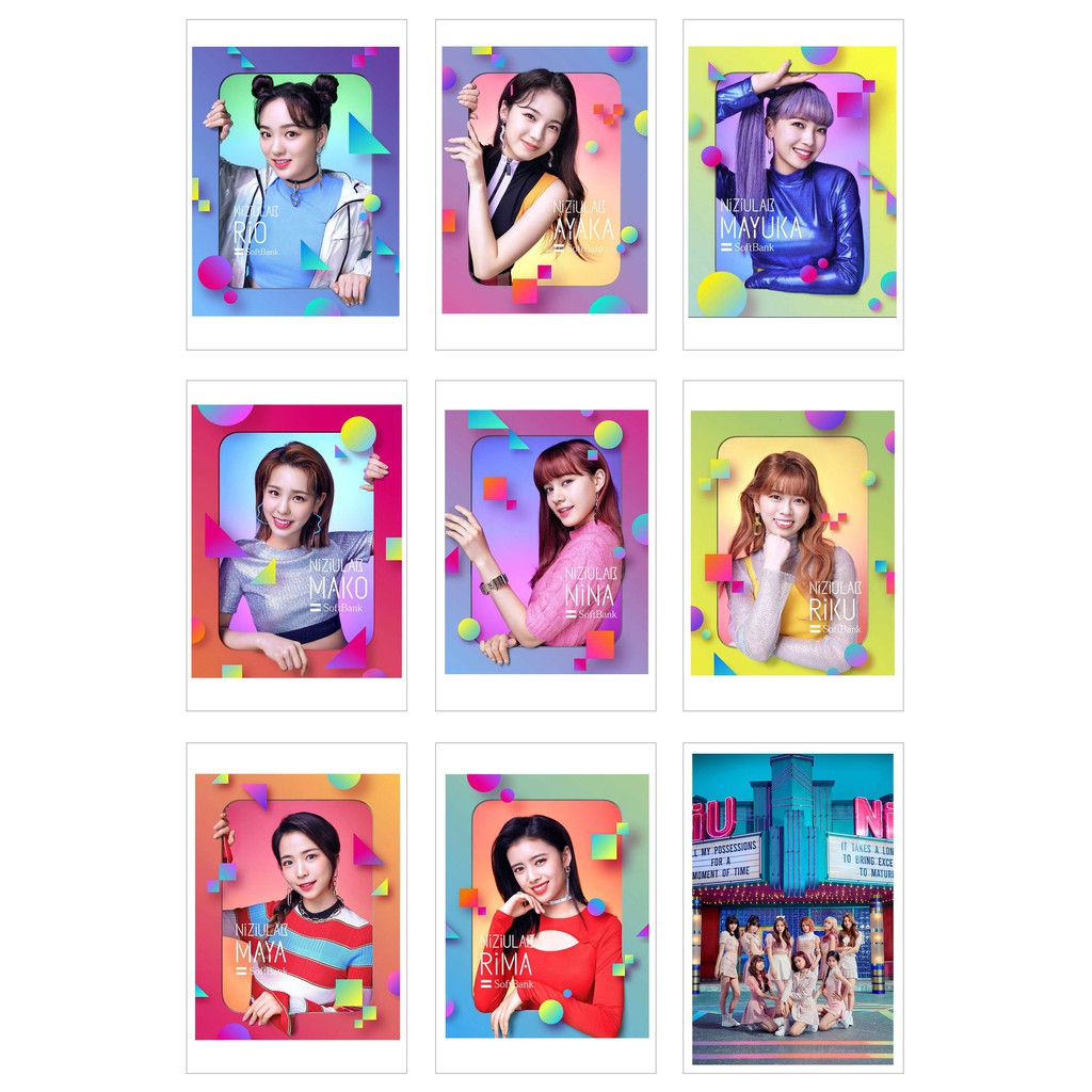 [Ép Lụa] Lomo Card 45 Ảnh NiziU - Make you happy