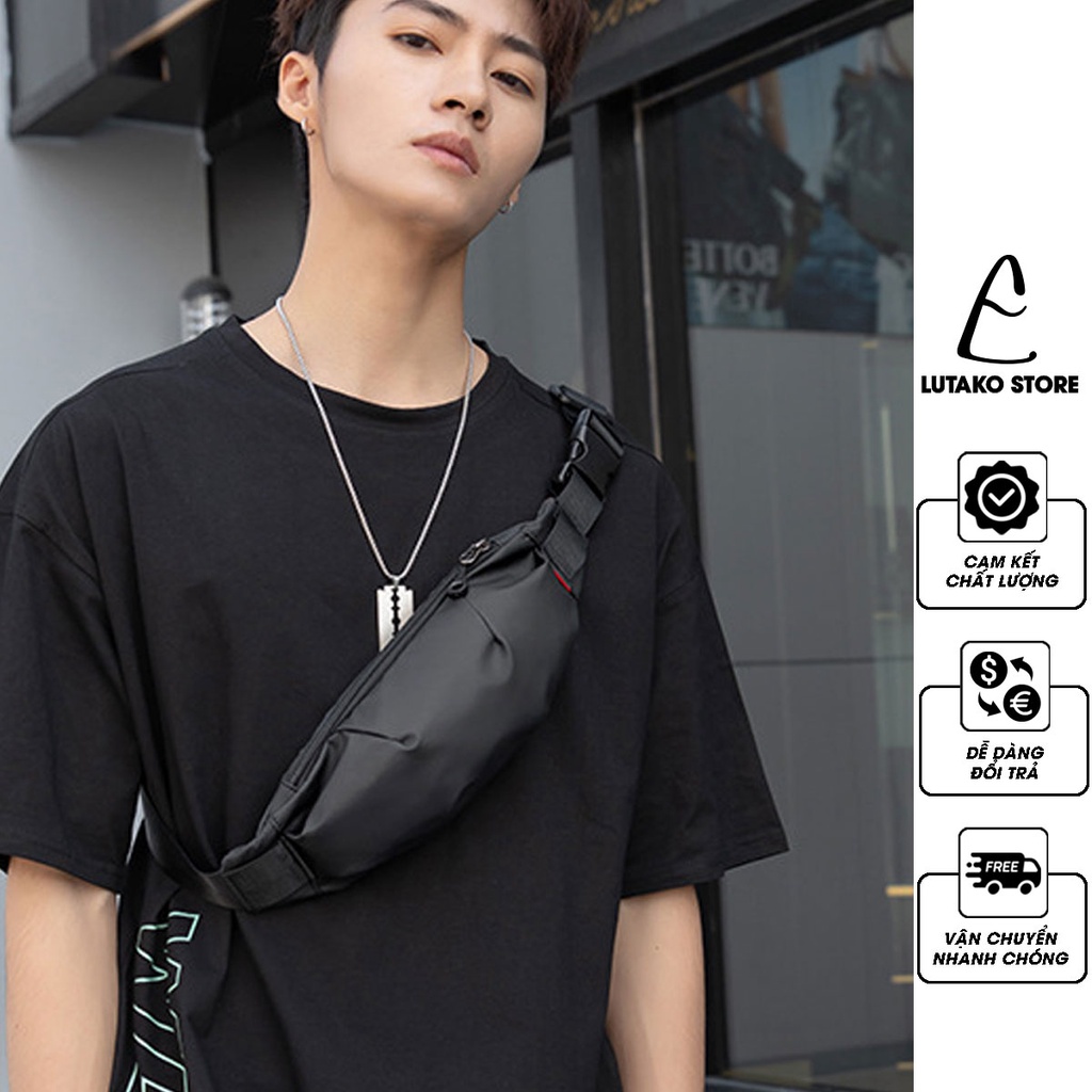 Túi bao tử nam đeo hông thể thao đựng điện thoại chạy bộ chống nước cao cấp phong cách thời trang Hàn Quốc đẹp LUTAKO