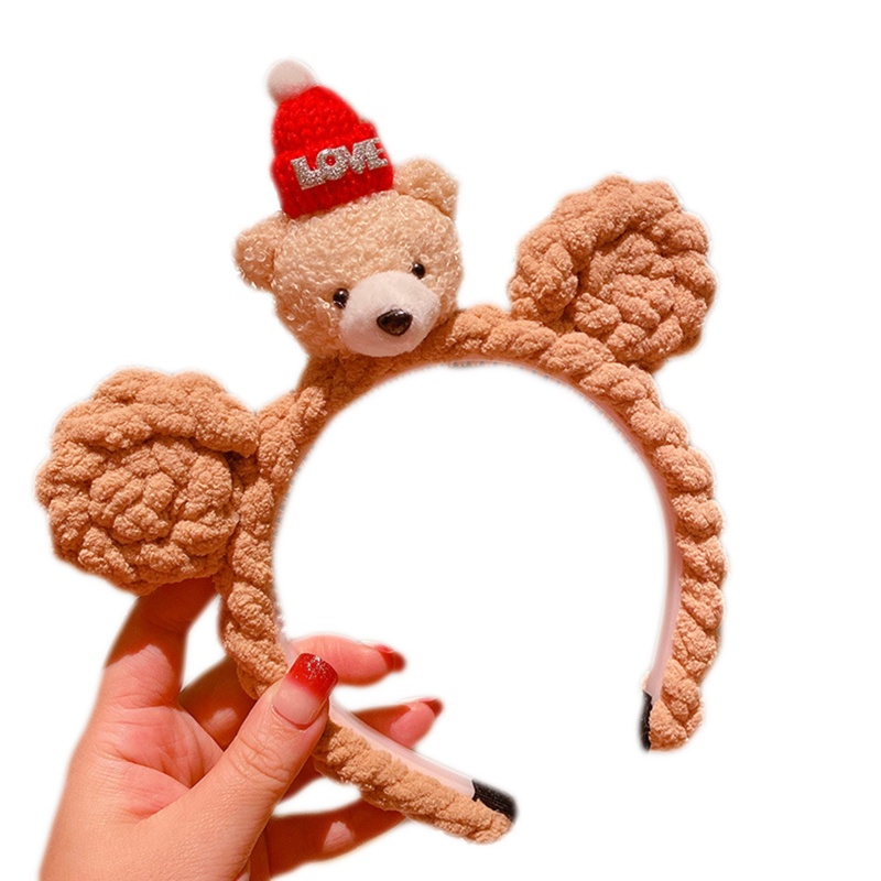 Băng Đô Cài Tóc Hình Tai Gấu Bông Đáng Yêu