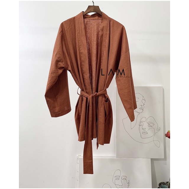 Áo khoác Kimono Linen