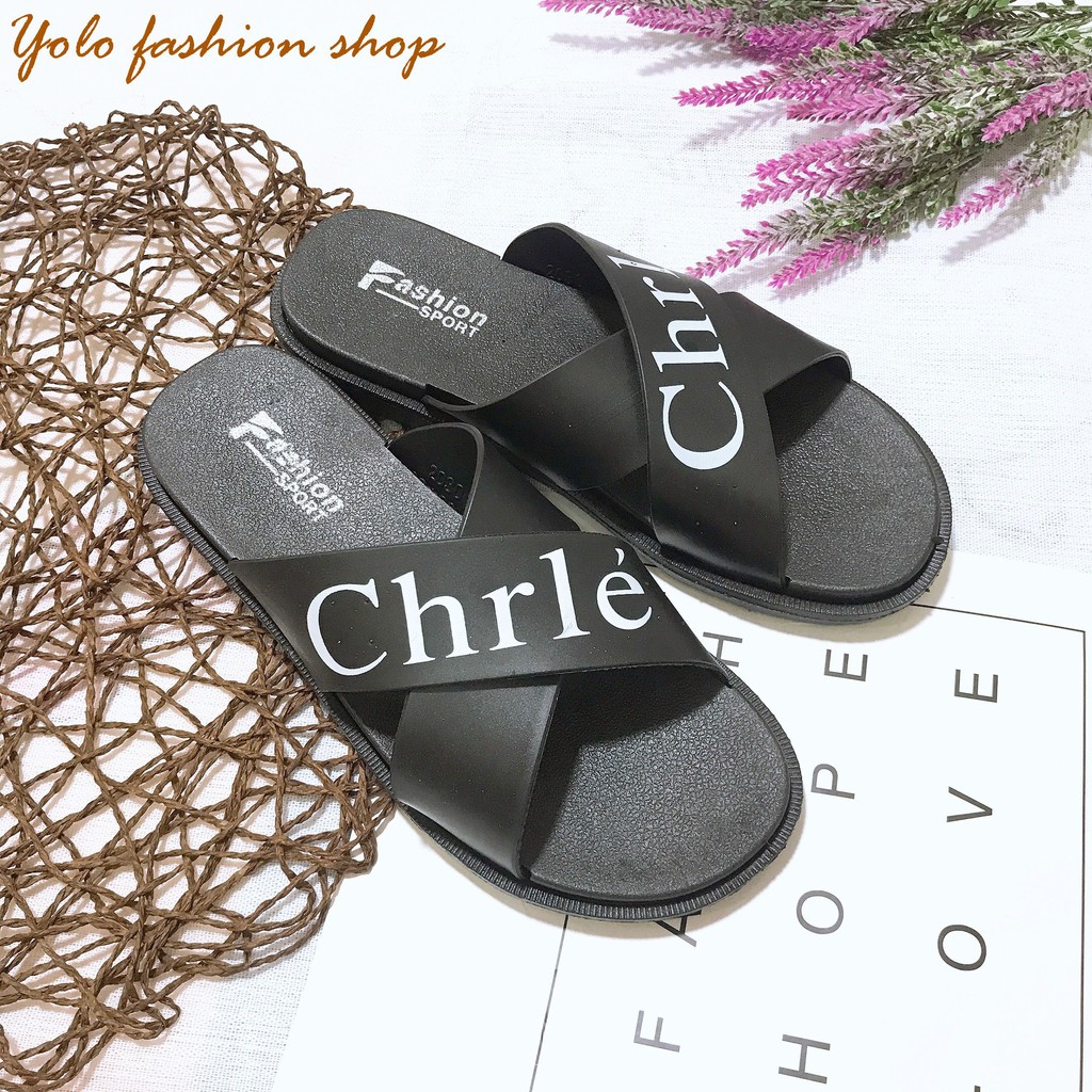 DL20_Dép lê nữ quai chéo siêu mềm êm chân hàng Qc cao cấp
