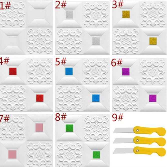 Nhãn dán tường trần nhà trang trí chống nước in hinh2 nổi 3D