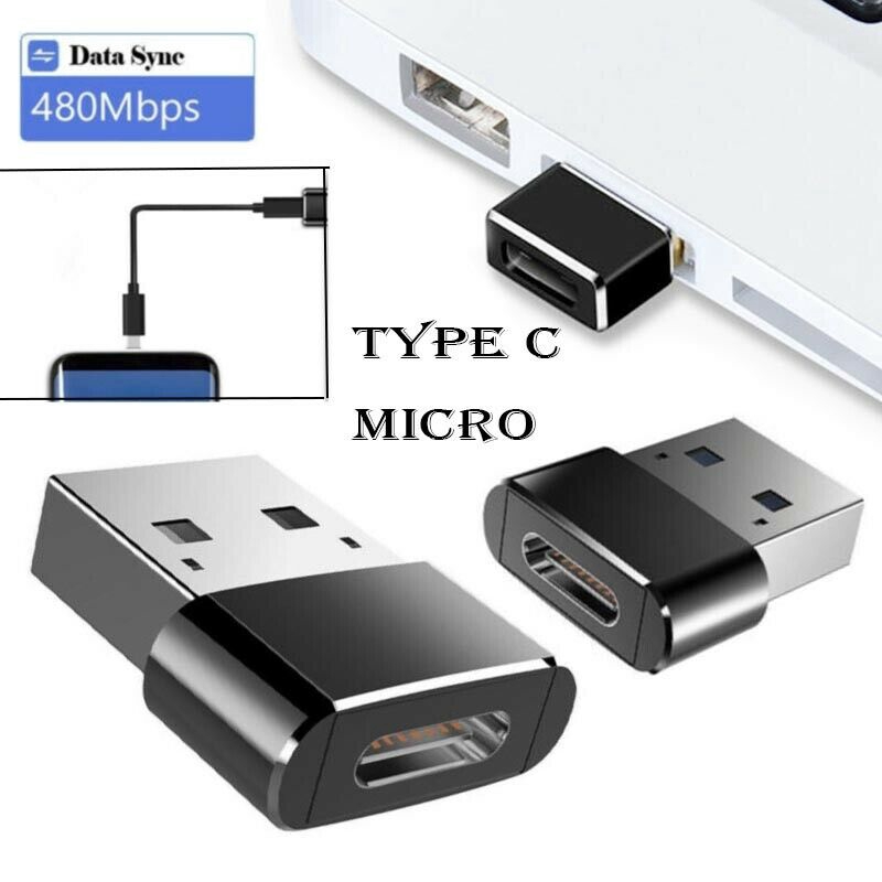 Đầu adapter cổng Type C sang USB3.0 / Micro USB sang USB2.0 tiện dụng