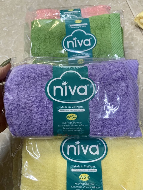 Khăn mặt niva cotton thiên nhiên ( WS4 )