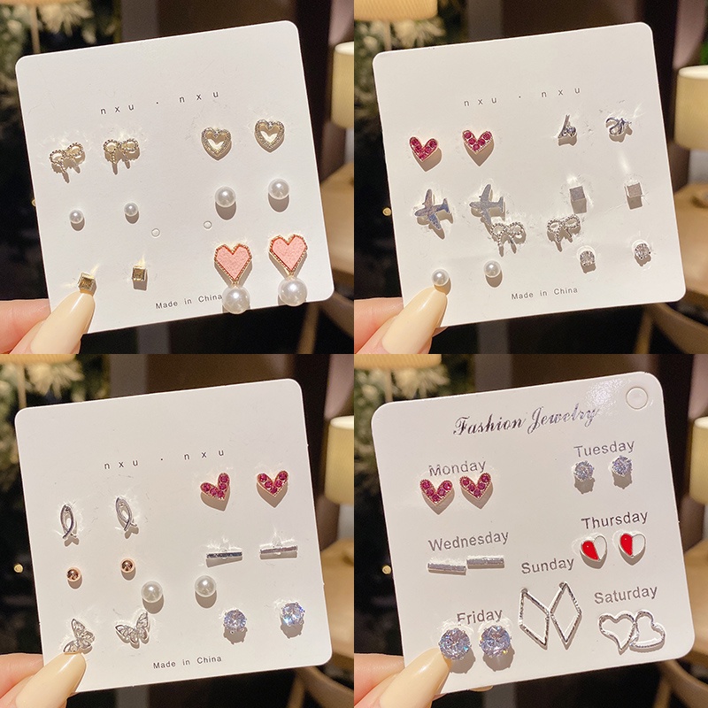 Bộ Khuyên Tai Nhỏ Và Tinh Xảo Bông tai Phong Cách Mới Cho Nữ