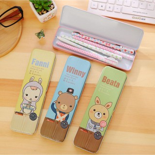 Hộp đựng bút bằng sắt hình nghiêm túc 15k