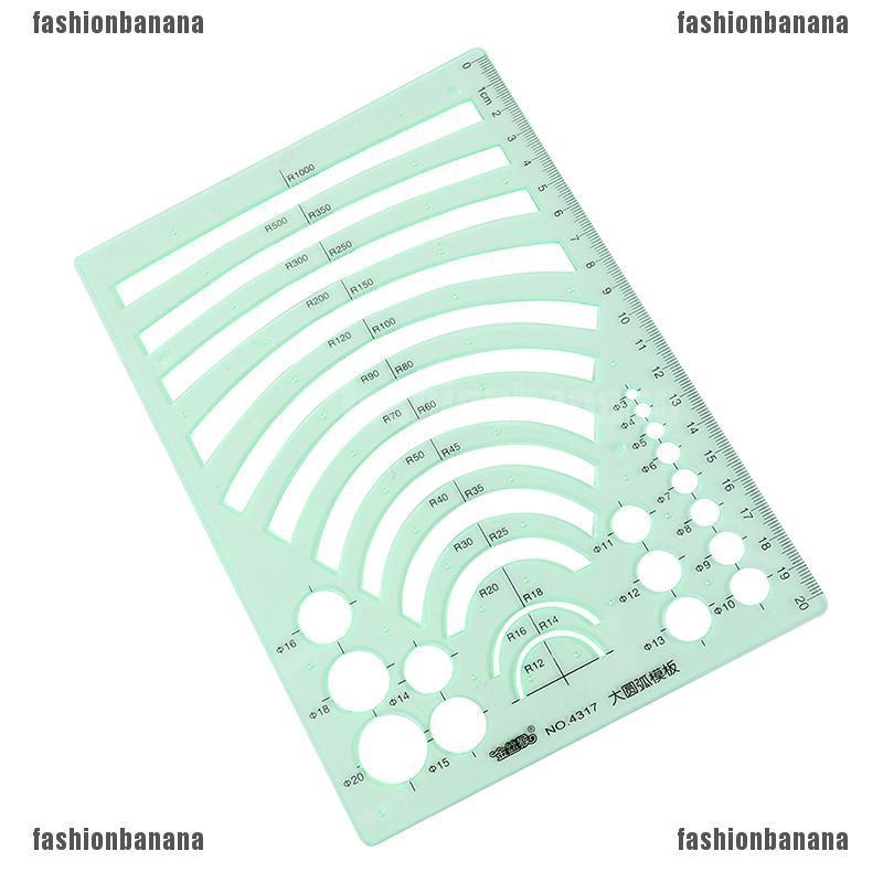 Thước kẻ bằng nhựa đo góc tròn vòng cung