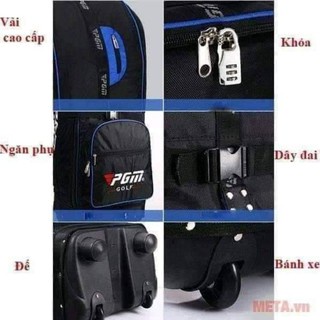 Cover máy bay túi gậy golf PGM chính hãng chống thấm nước có khóa bảo vệ túi gậy CT005