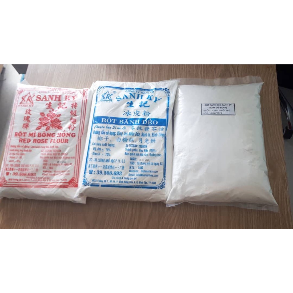 Bột Bánh Dẻo (Làm Nhân/Làm Nhân)/ Bột Bông Hồng Đỏ Sanh Ký [Gói 1Kg]