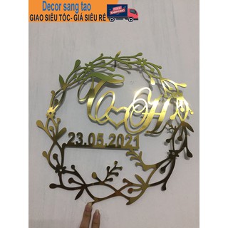 Vòng nguyệt quế trang trí xe hoa,Tên cô đâu chú rể