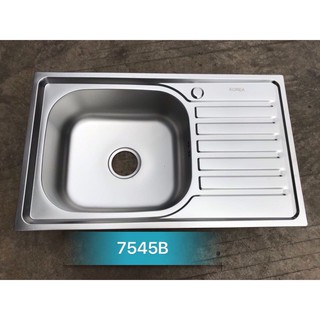 Chậu rửa bát 1 hố 1 bàn kích thước 75x45