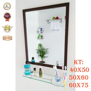 [ Thanh lí 1 ngày 40x50] gương soi khung viền màu đen trắng nâu vân gỗ [ Gương Hoàng Kim ]