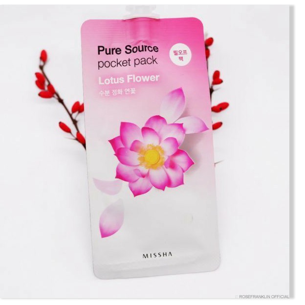 [Mã chiết khấu giảm giá mỹ phẩm chính hãng] Mặt Nạ Ngủ Missha Pure Source Pocket Pack Sleeping Pack 10ml