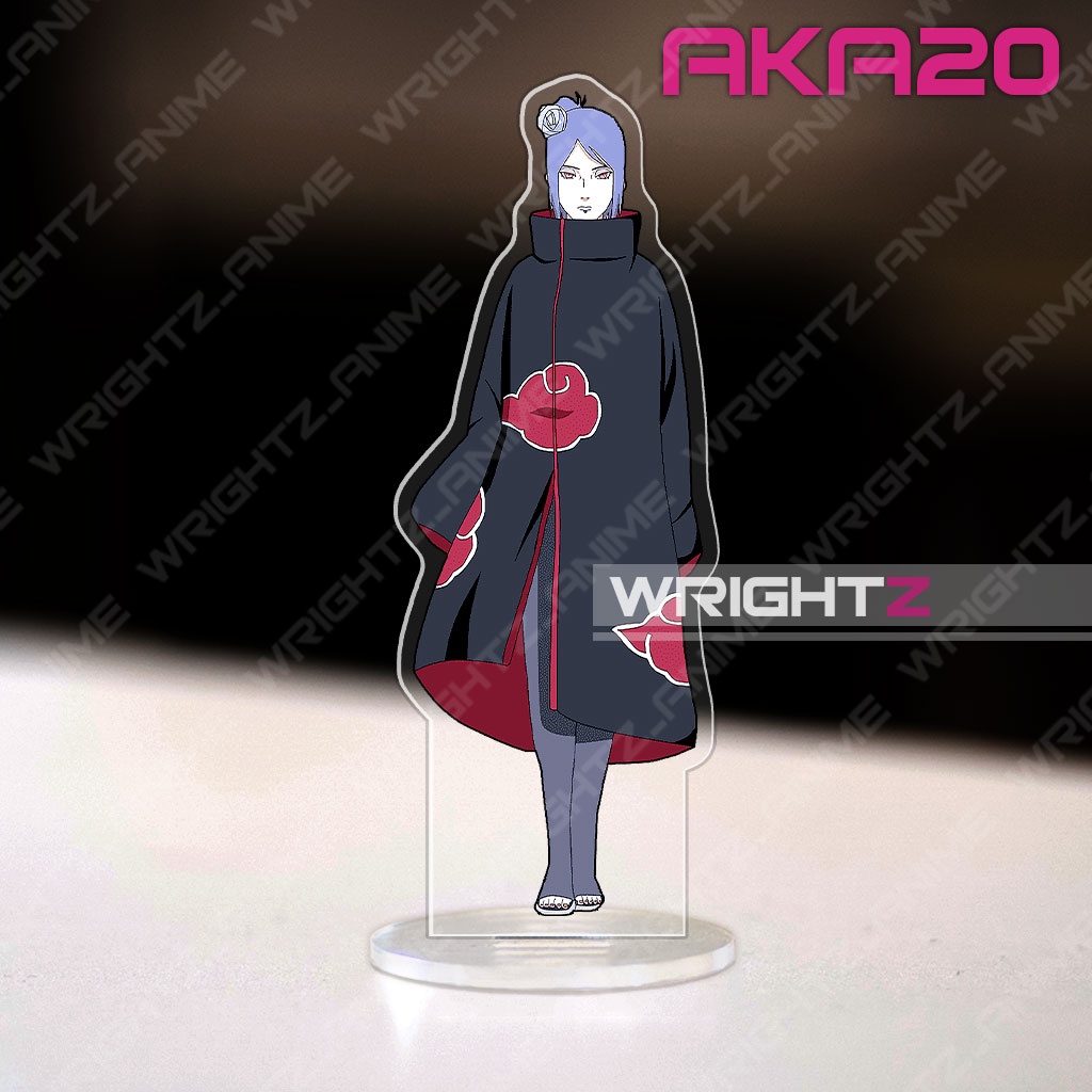 Mô hình Standee bằng arcrylic Naruto anime manga Akatsuki decor góc học tập trang trí bàn làm việc cao 15cm